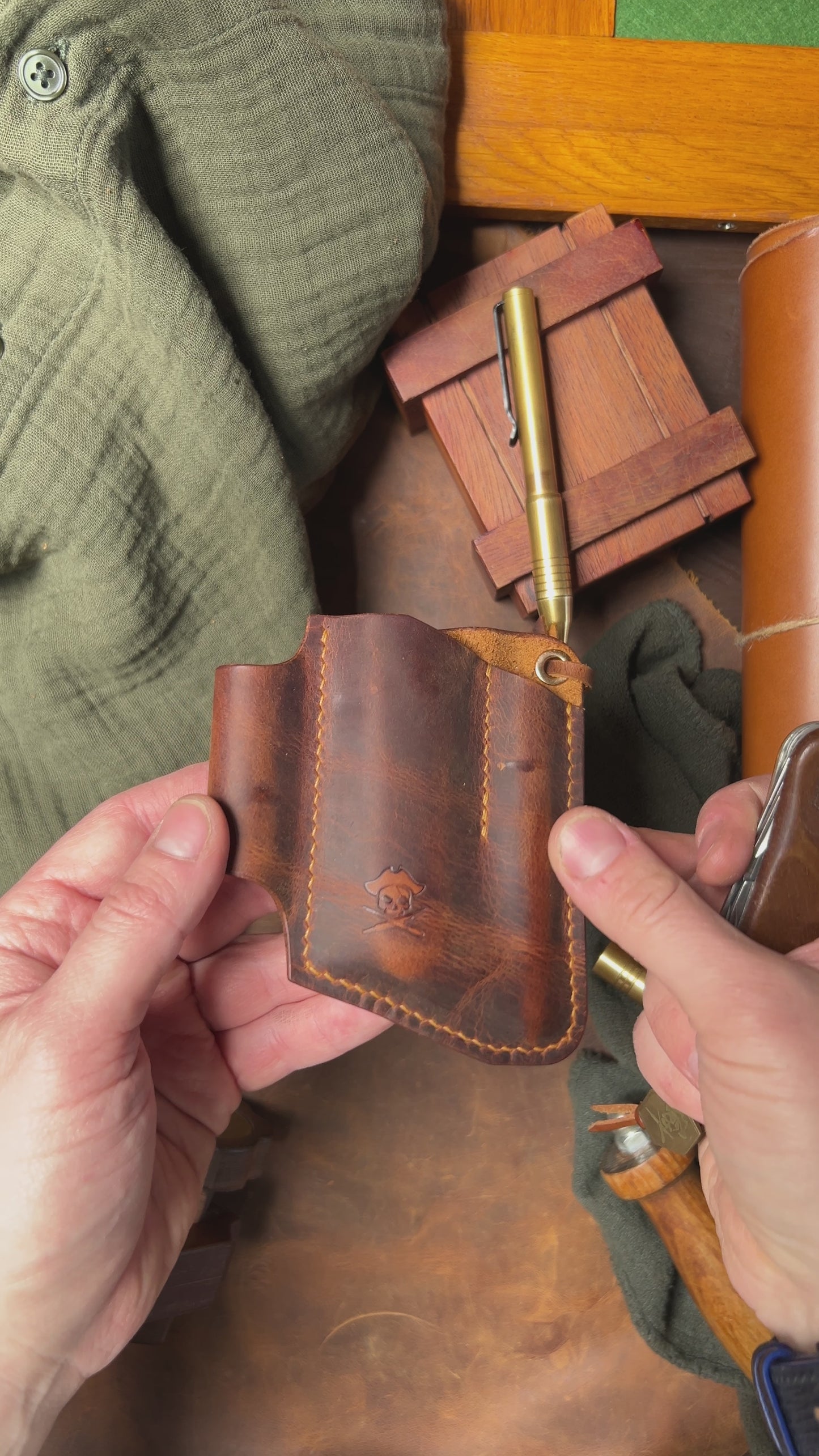 EDC Pocket Organizer - First Mate v3 | Leather Pocket Carrier