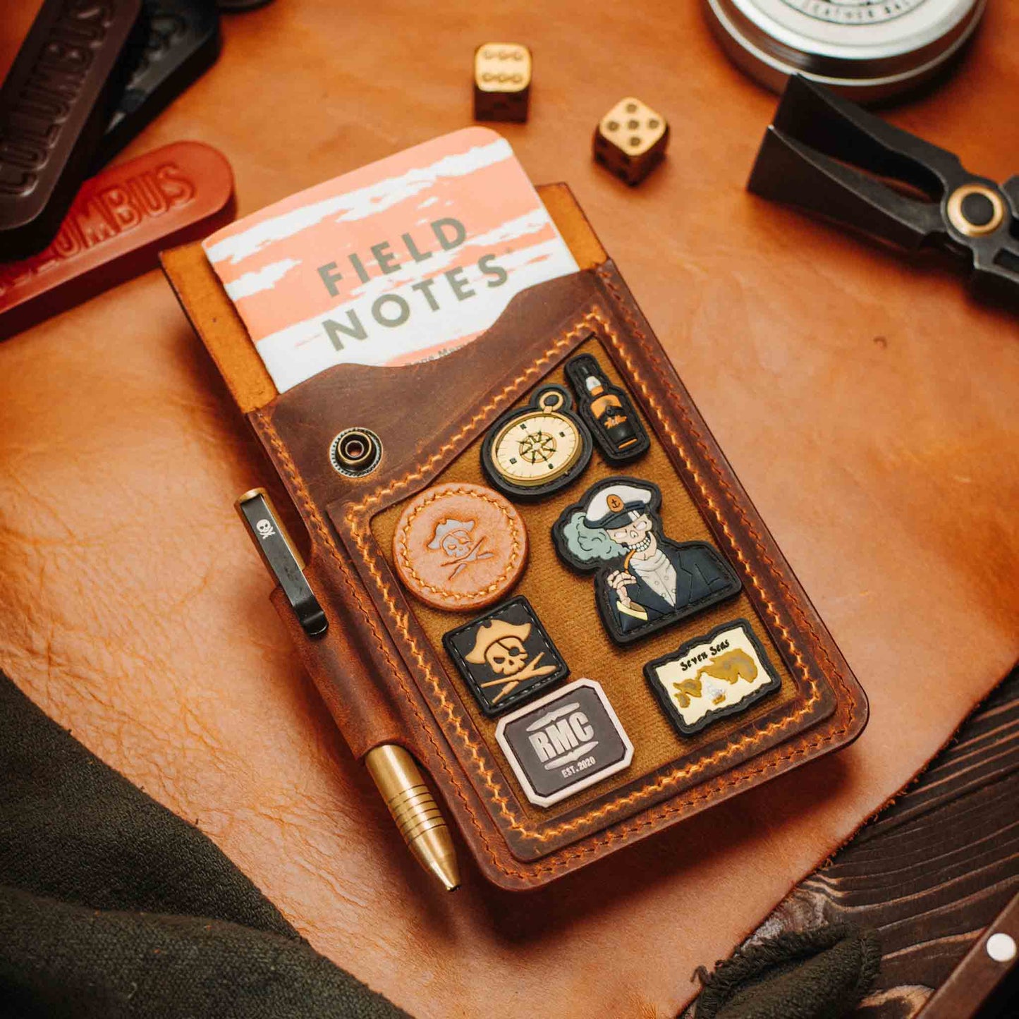 Steersman - Leather EDC Velcro Journal Cover