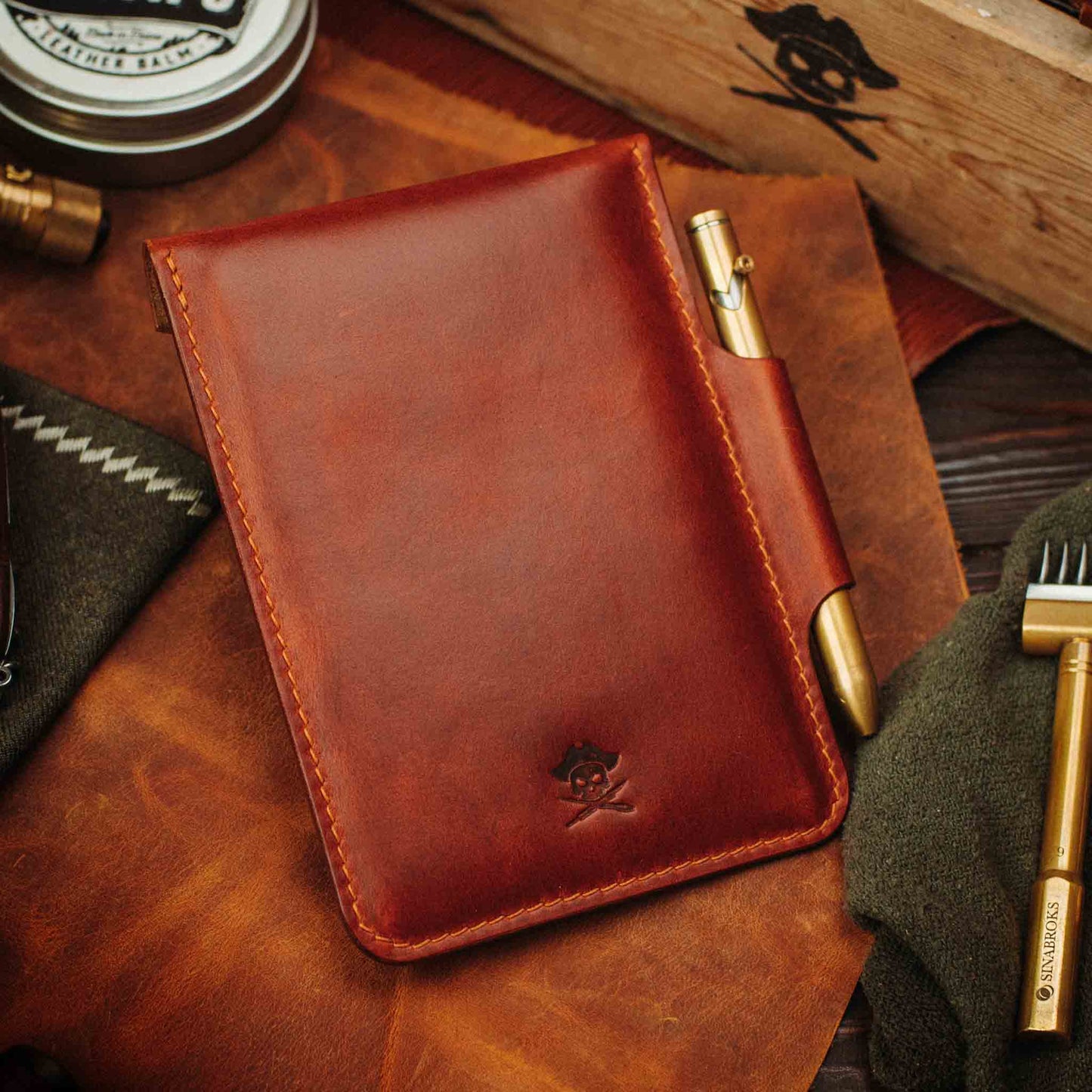 Steersman - Leather EDC Velcro Journal Cover