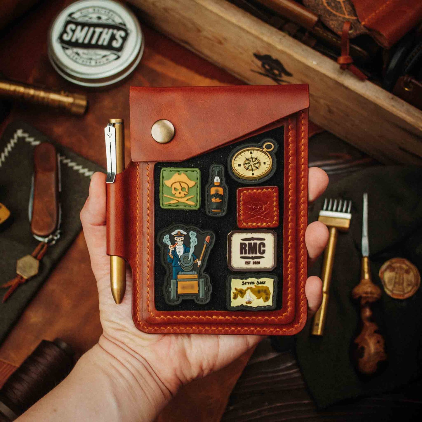 Steersman - Leather EDC Velcro Journal Cover