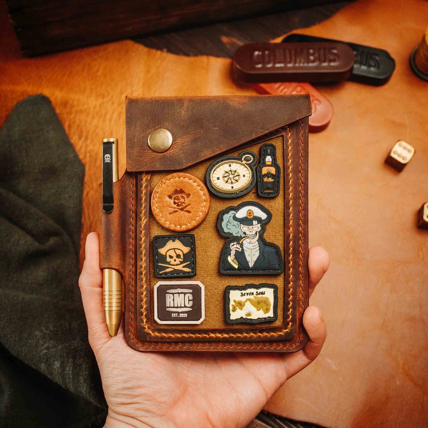 Steersman - Leather EDC Velcro Journal Cover