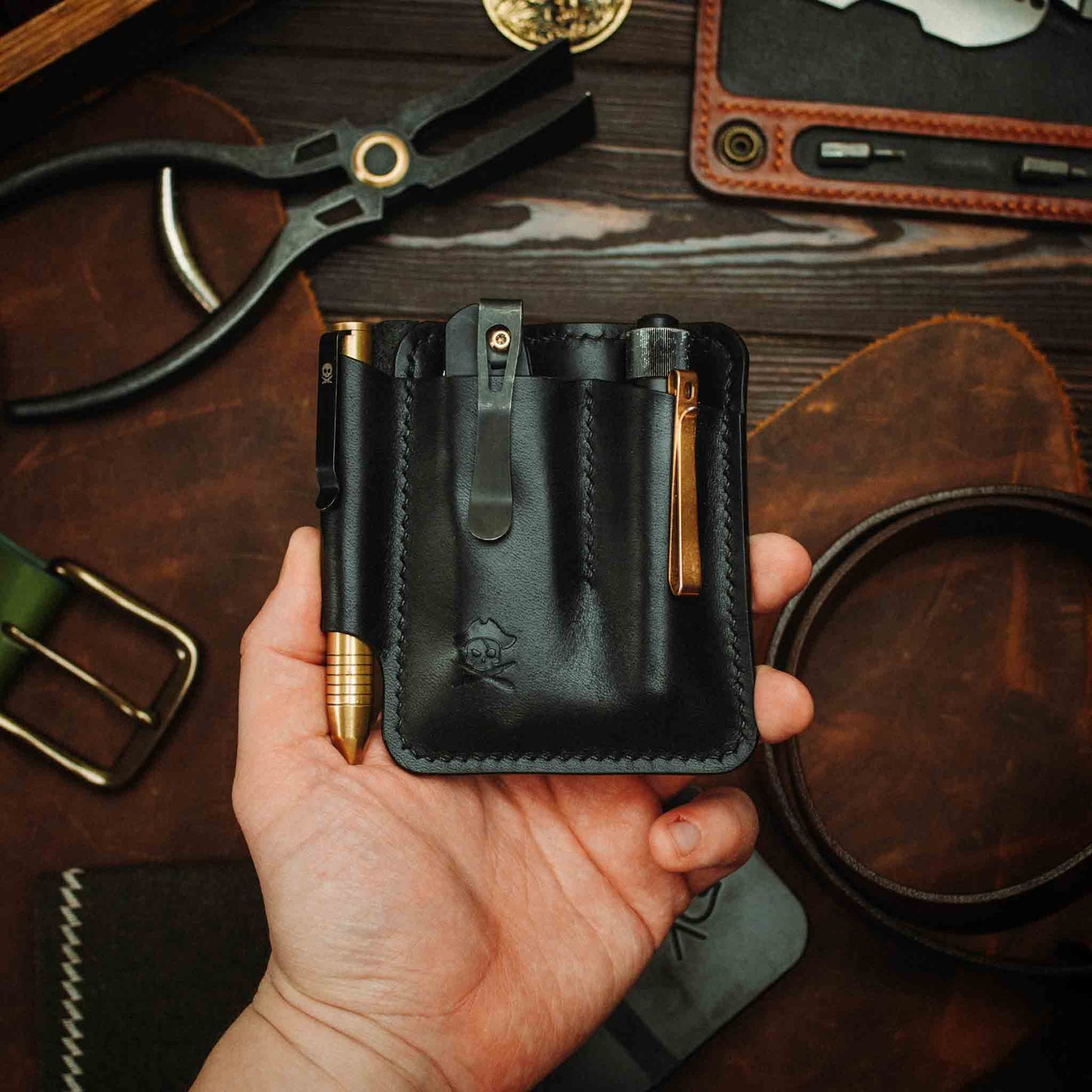 First Mate v2 - Leather EDC Organizer with Belt Attachment