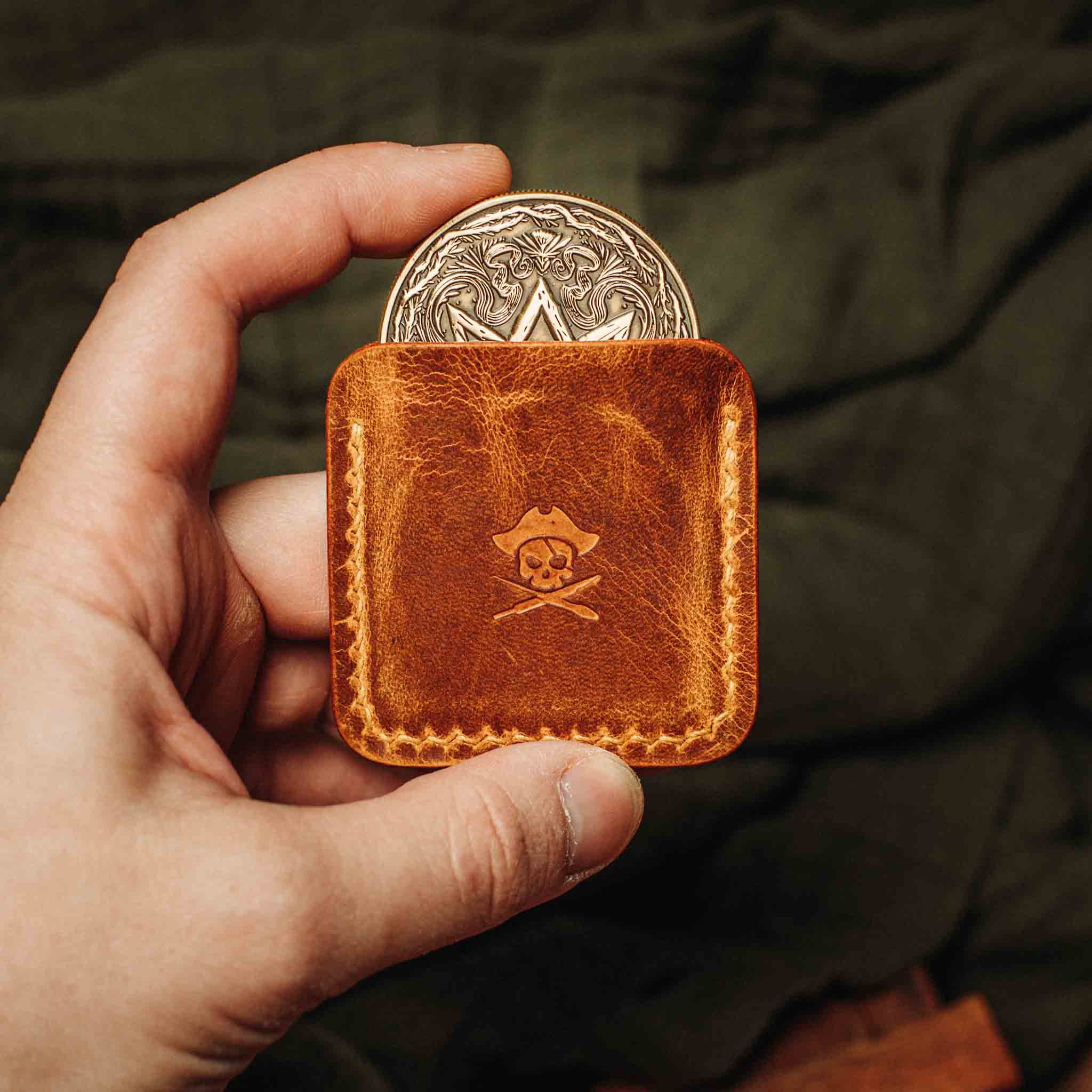 Challenge Coin Holder - Peso Pocket v3 | Leather Coin Case