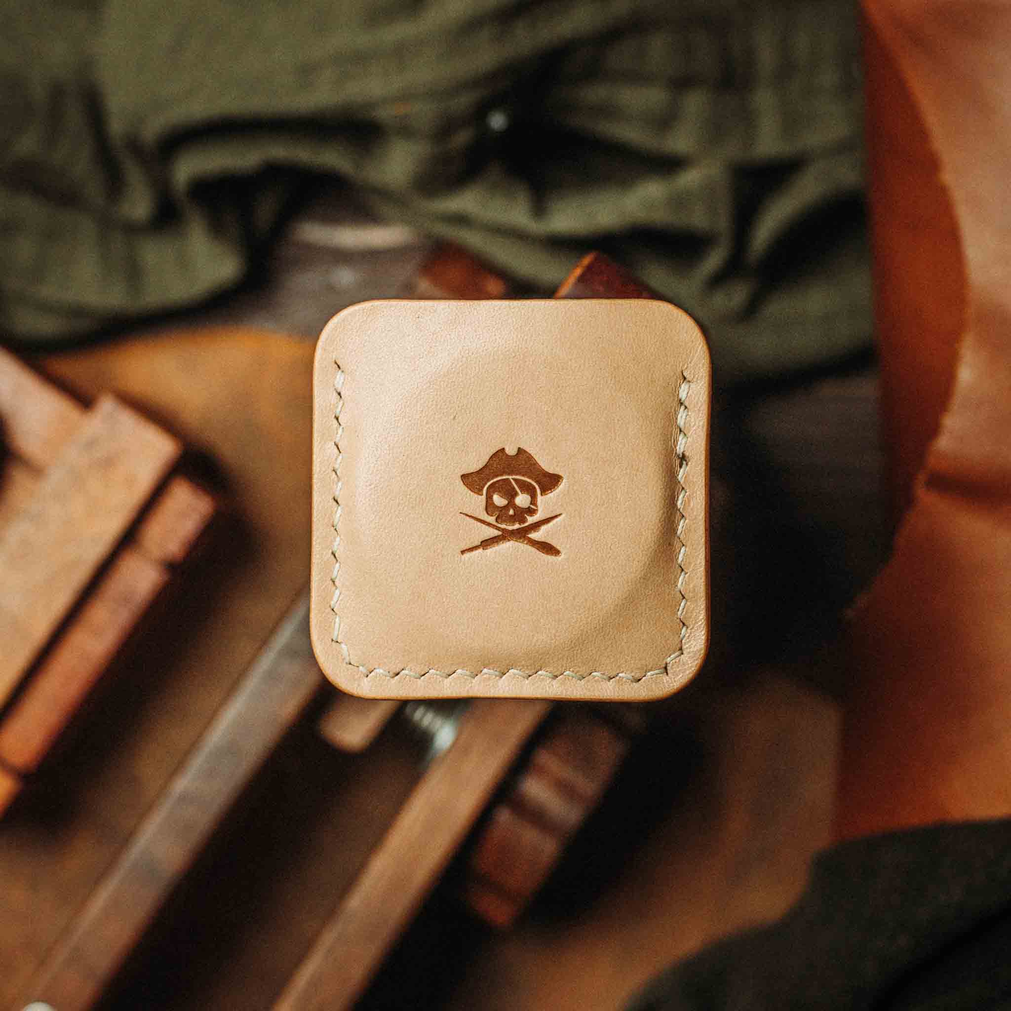 Leather Challenge Coin Case for EDC – Pirate Goods Peso Pocket v3
