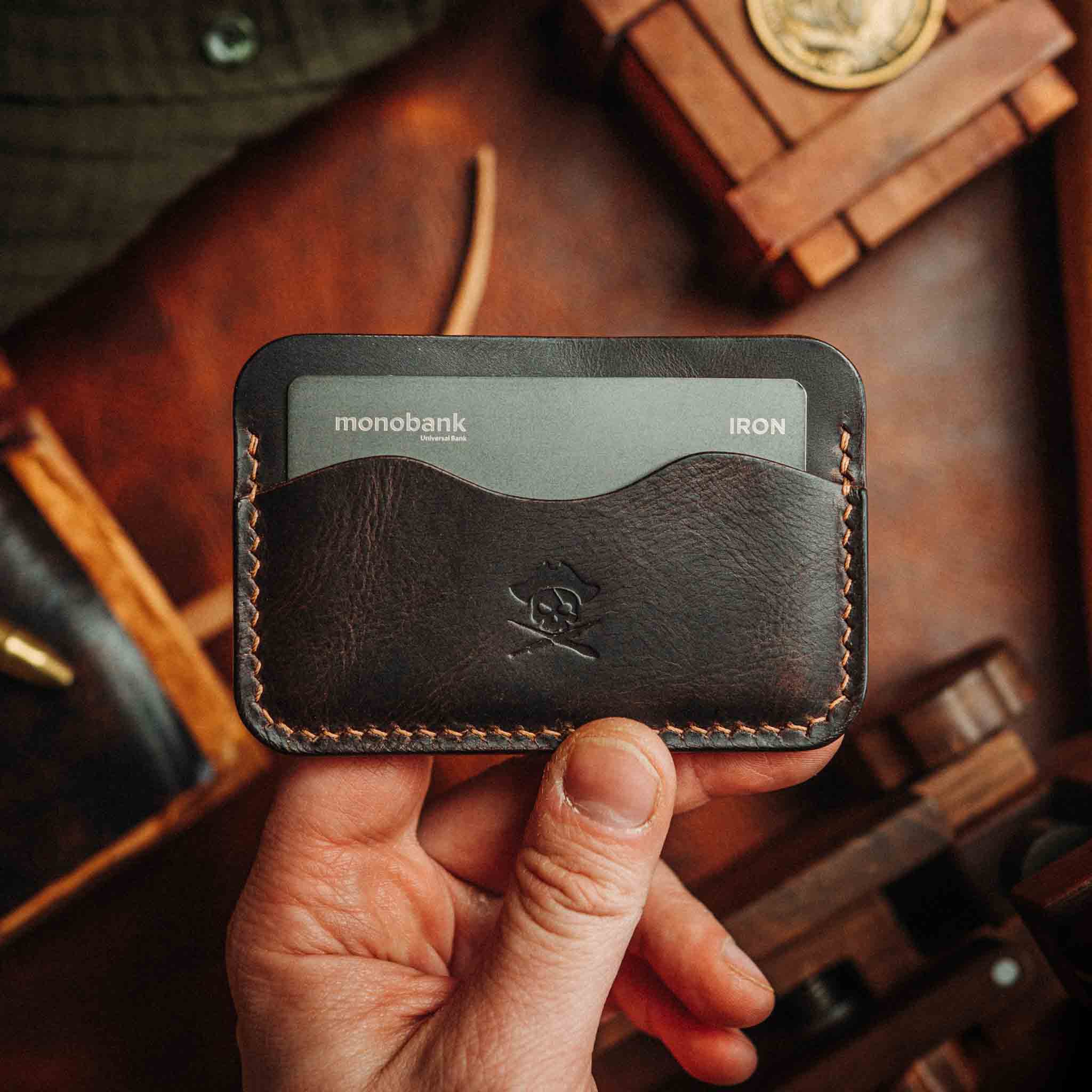 Drunken Boatswain v2 – Leather Card Holder | Pirate Goods