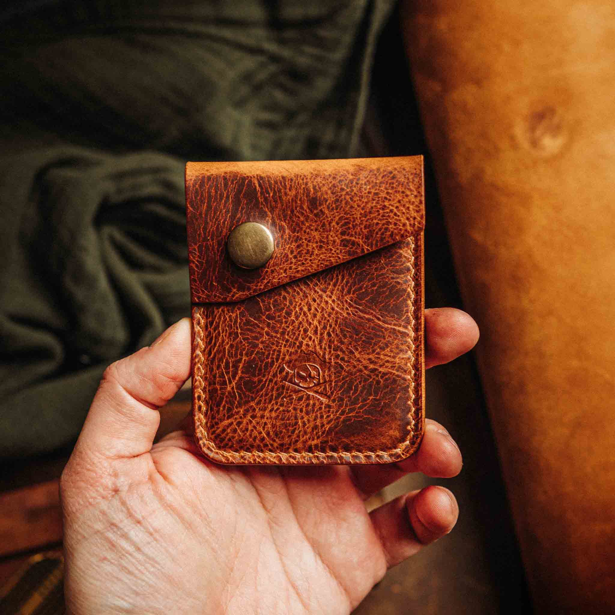 財布・ケース・小物入れ TANDEY vintage brown leather wallet Snap Closure Wallet | Pirate Goods Voyager Leather EDC