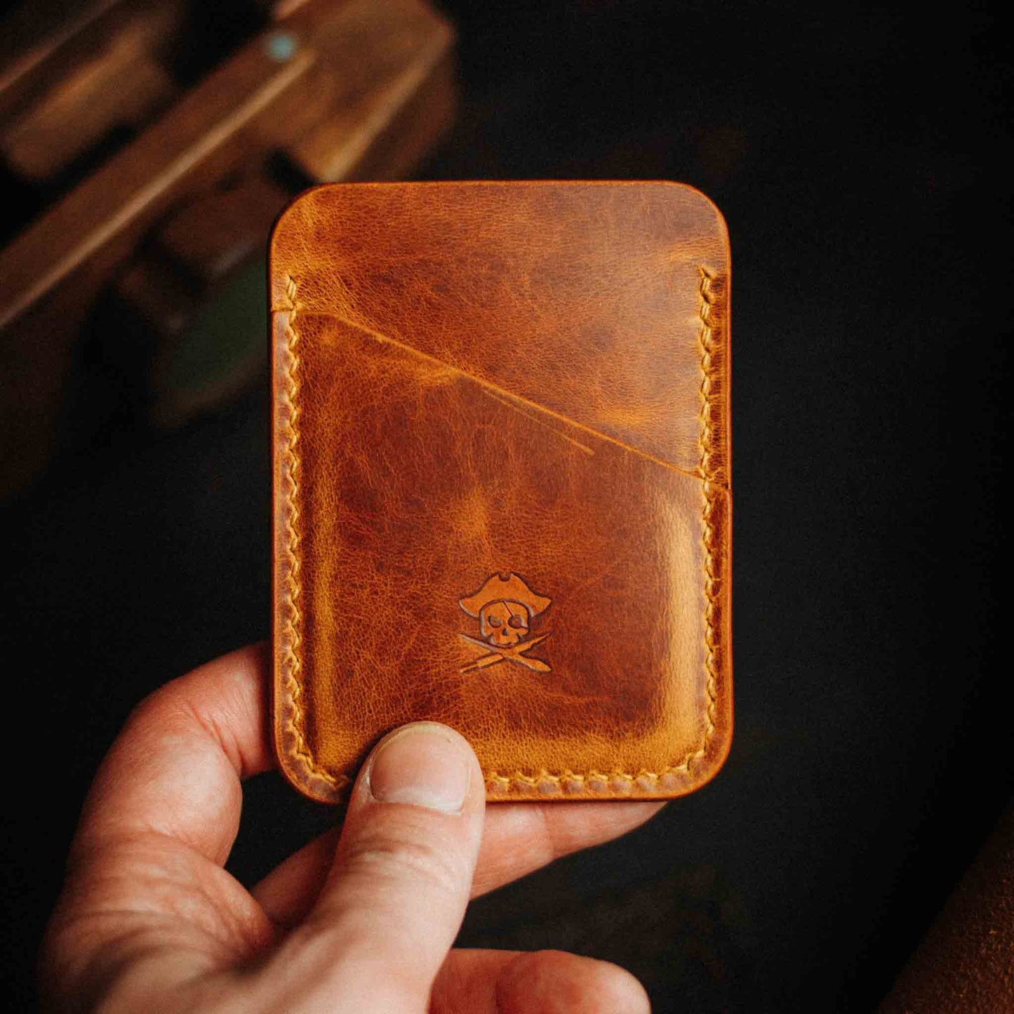 Pirate Goods Boatswain v3 Slim Wallet – Minimalist Leather EDC Card Holder Pirate Goods Card Holder