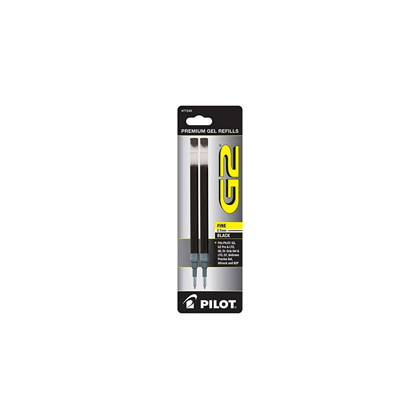 EP1L: Pilot G2 Refills - Black - 0.7mm - 2-pack REFYNE