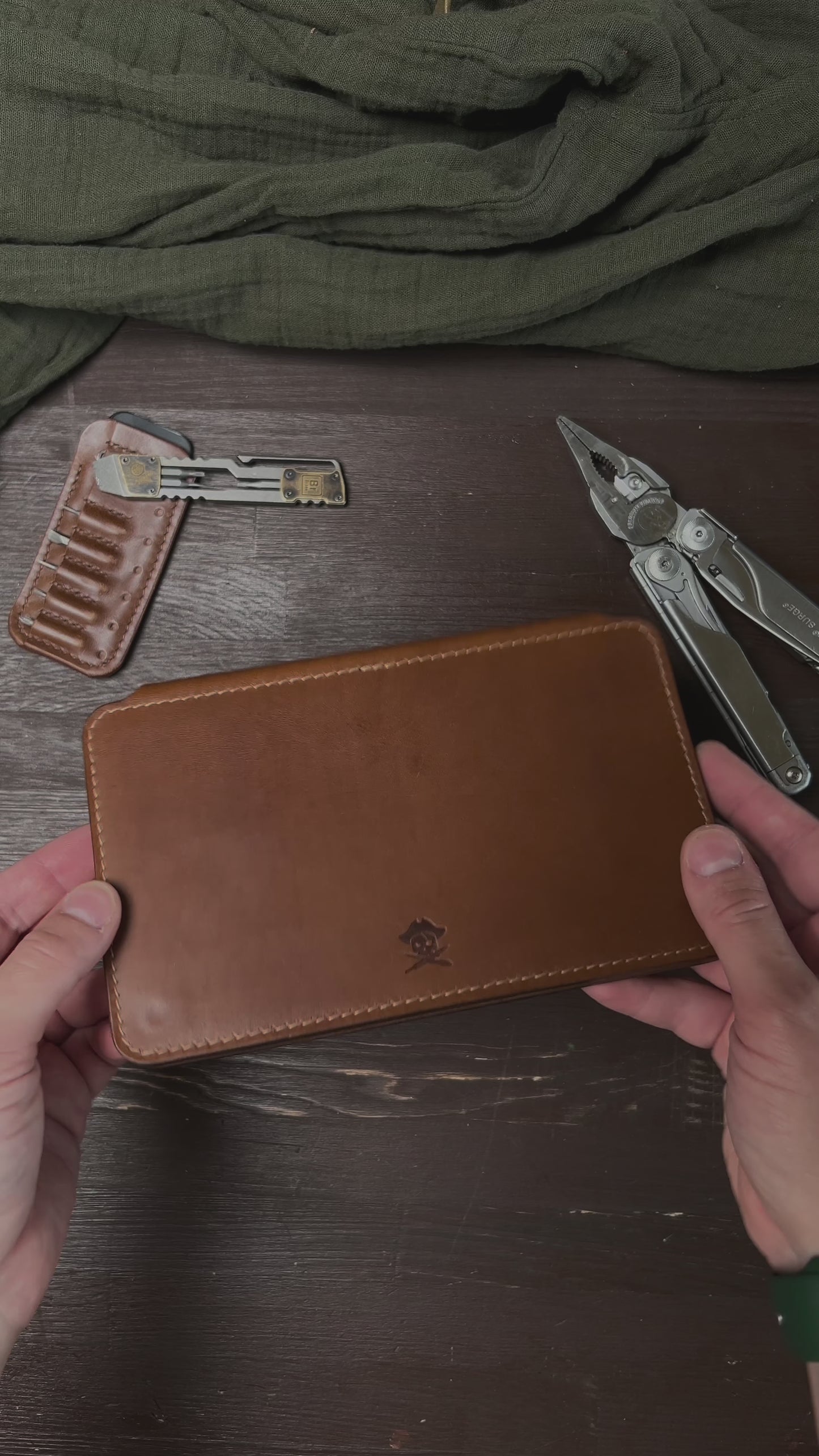 Leather Knife Mat - Shipyard | Workshop Repair Surface | Knife Maintenance Tool Pad