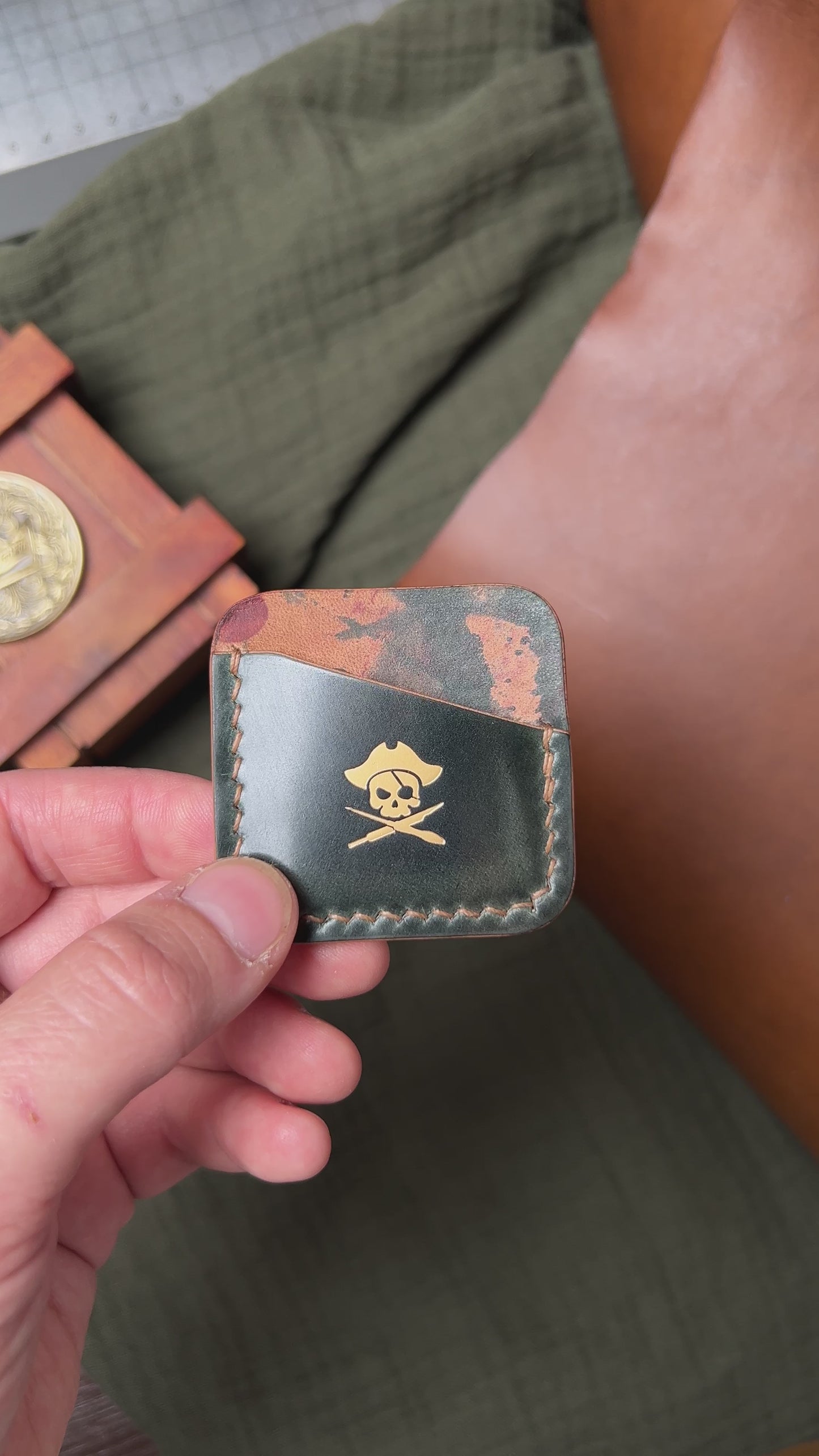 Shell Cordovan Coin Holder - Peso Pocket | Premium Challenge Coin Slip