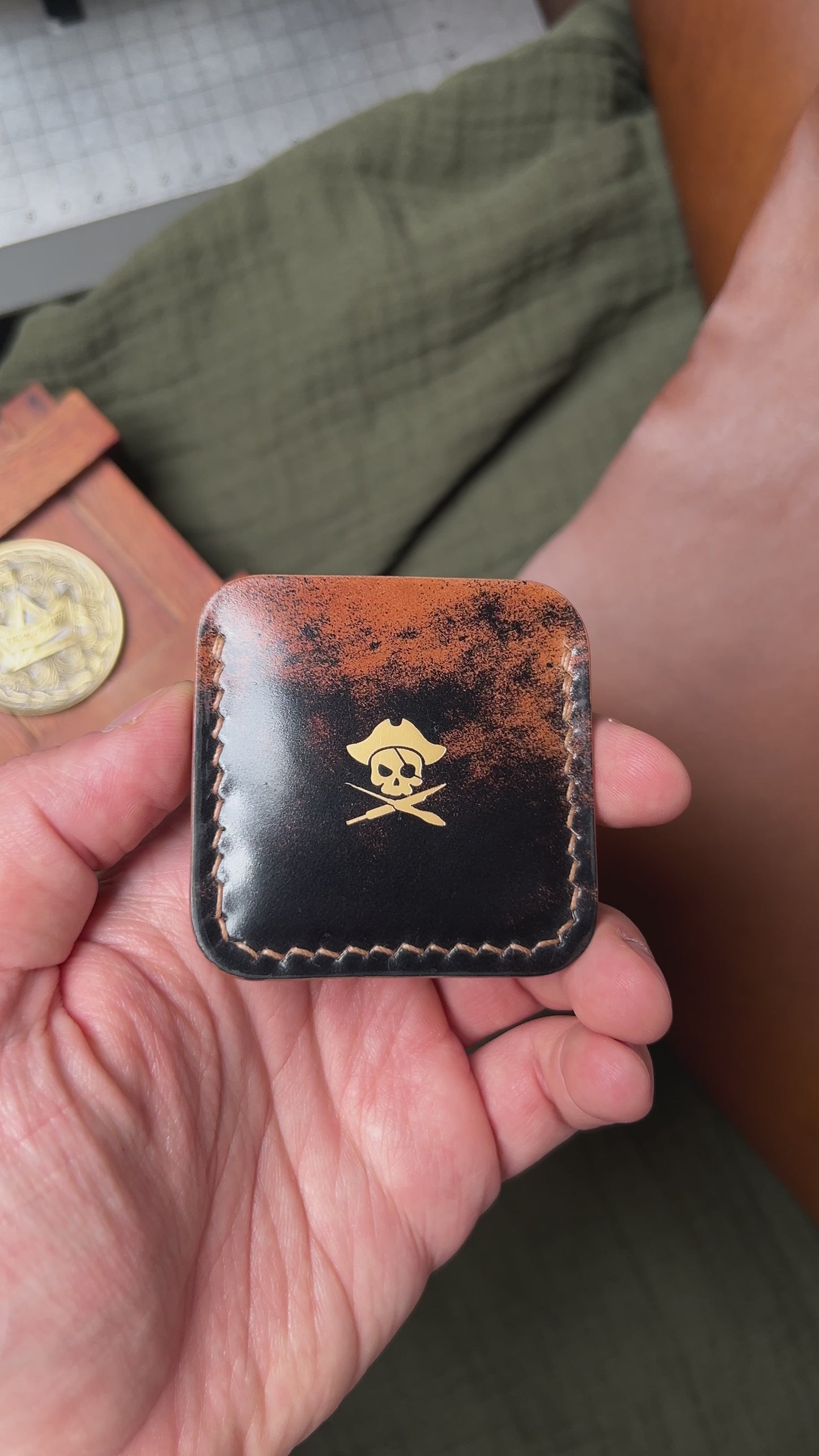 Shell Cordovan Coin Holder - Peso Pocket v3 | Premium Challenge Coin Slip