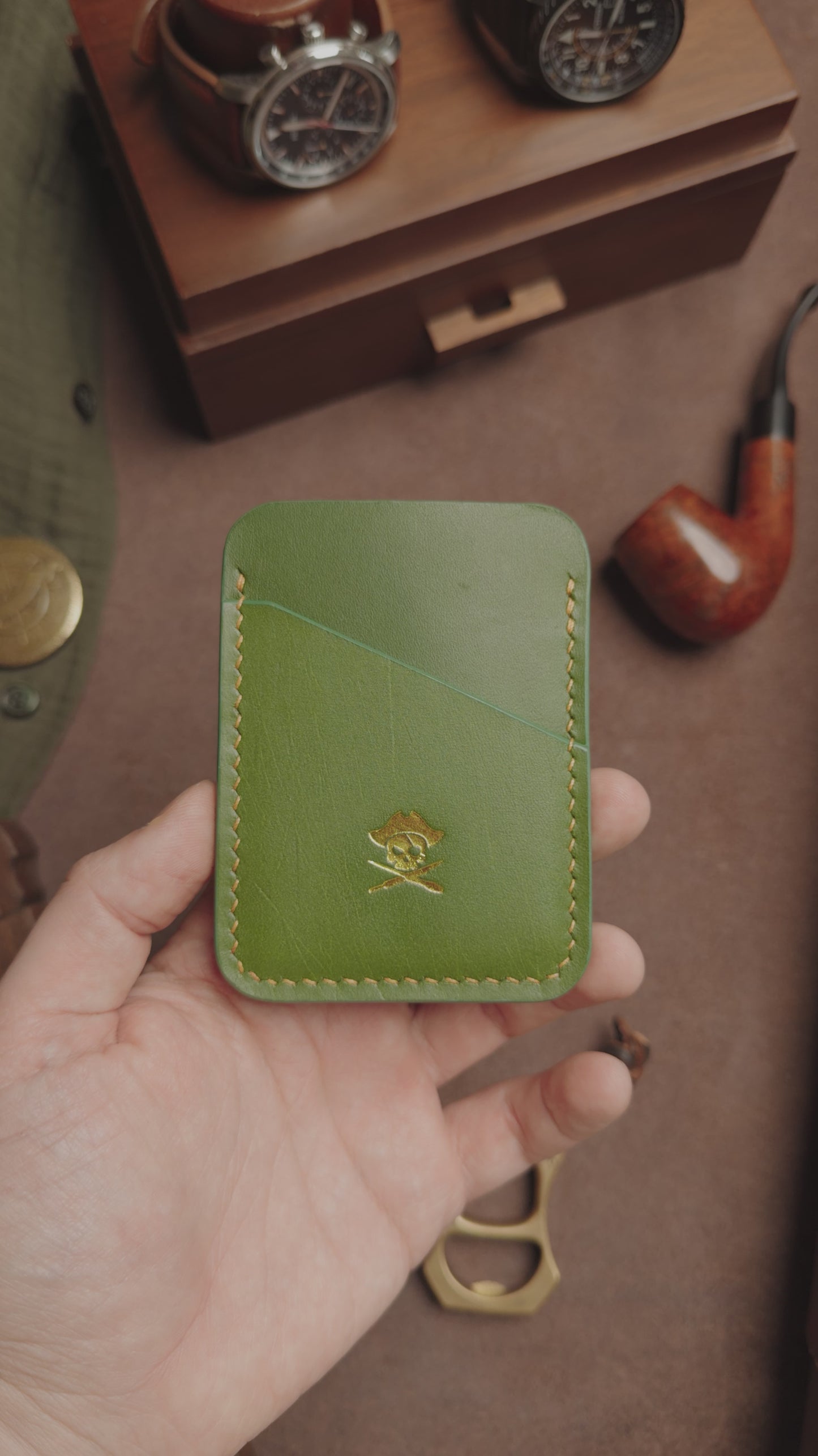 Boatswain v3 – Koala Pistachio, Pine Green Edges | Ready to Ship