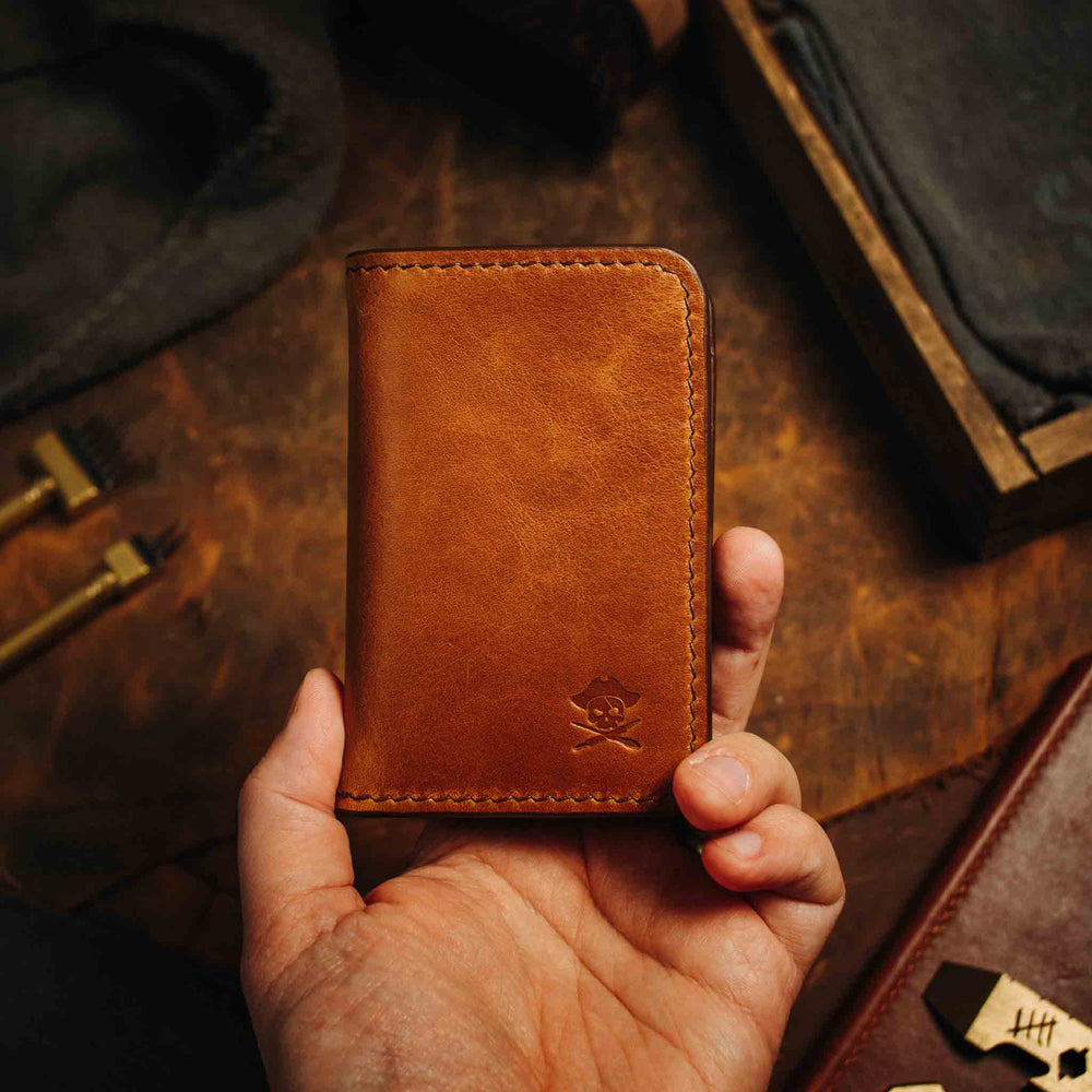 Walletsnbags Men's Handstitched Tan Slim Genuine Leather Wallet (Entirely  Handmade, Stylish, Hand Stitched, Minimalist, Slim Design)