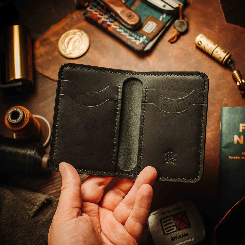 YBONNE Men's Slim Bifold Leather Wallet