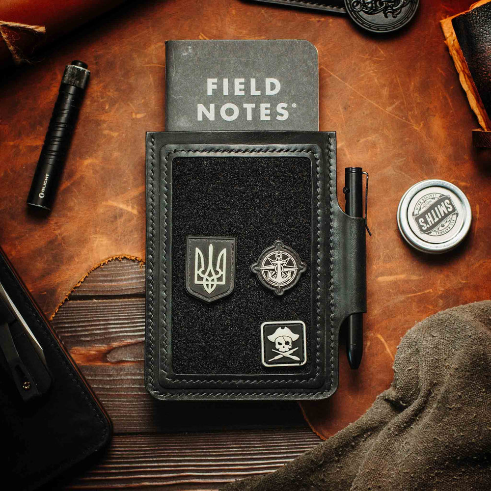 Helmsman - Leather Journal Cover With Velcro