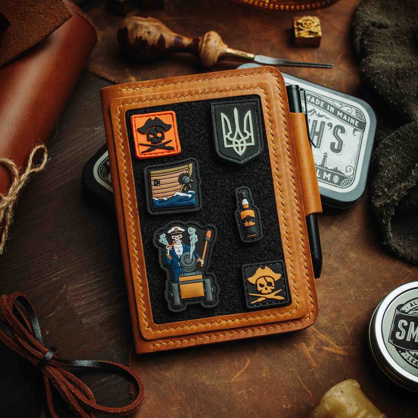 The First Mate Fatty - Pocket Leather EDC Organizer - Pirate Goods