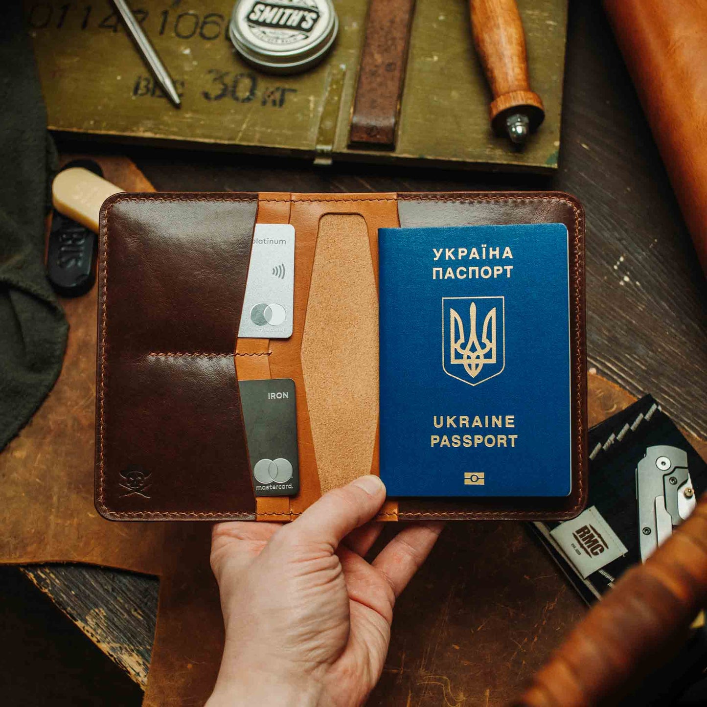 
                  
                    Quartermaster v3 - Leather Passport Wallet
                  
                