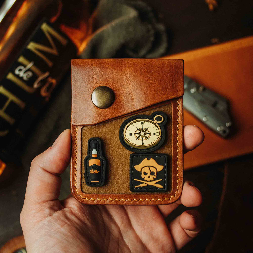 Voyager v2 - Flap EDC Leather Velcro Wallet - Pirate Goods